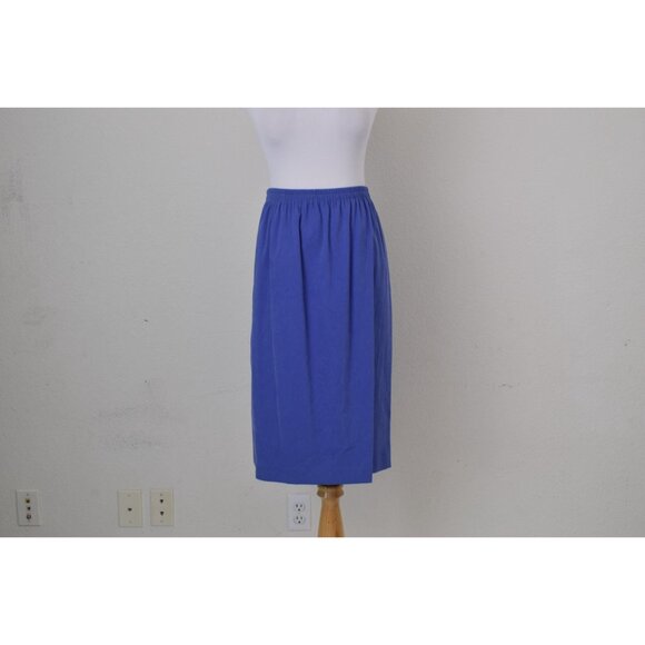 Vintage 90s Deadstock Periwrinkle  Poly/Spandex 2 pc Skirt + Jacket Set - Picture 6 of 10